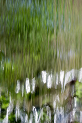 Wandcirkels Olijfgroen Stromend watergordijn in de natuur  © schankz