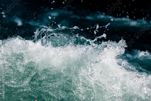 Stormy waves in the ocean as a background