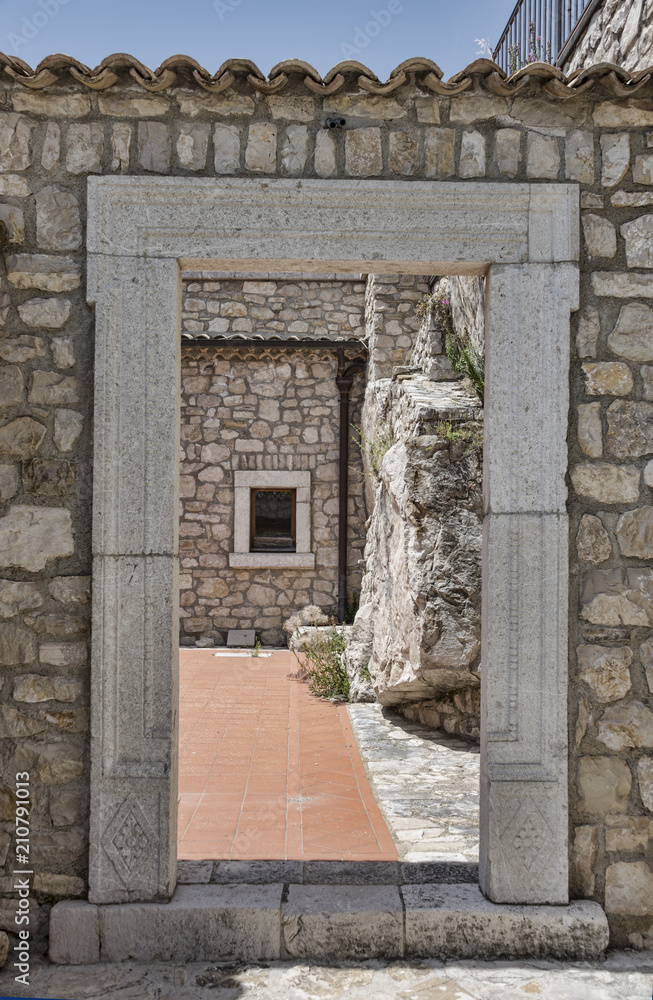 Medieval square entrance Medieval square entrance