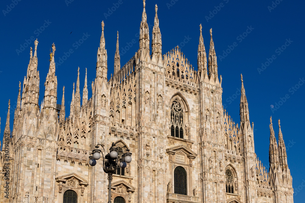 Milan, Cathedral and blue sky. Lombardia, Italy