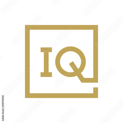 two letter logo line square IA TO IZ