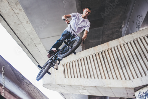 Young man in skatepark