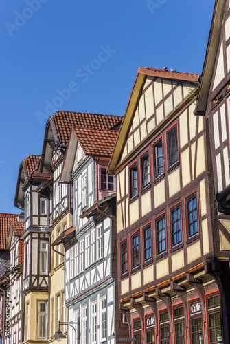 Colorful half-timbered houses in historic Hann. Munden, Germany
