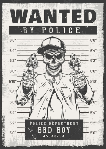 Wanted modern poster