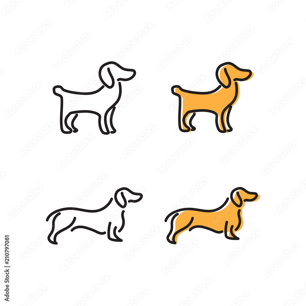 Dog logo template Dog logo template