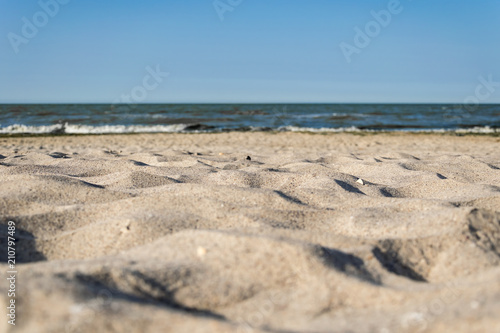sea, sand on the beach, black sea