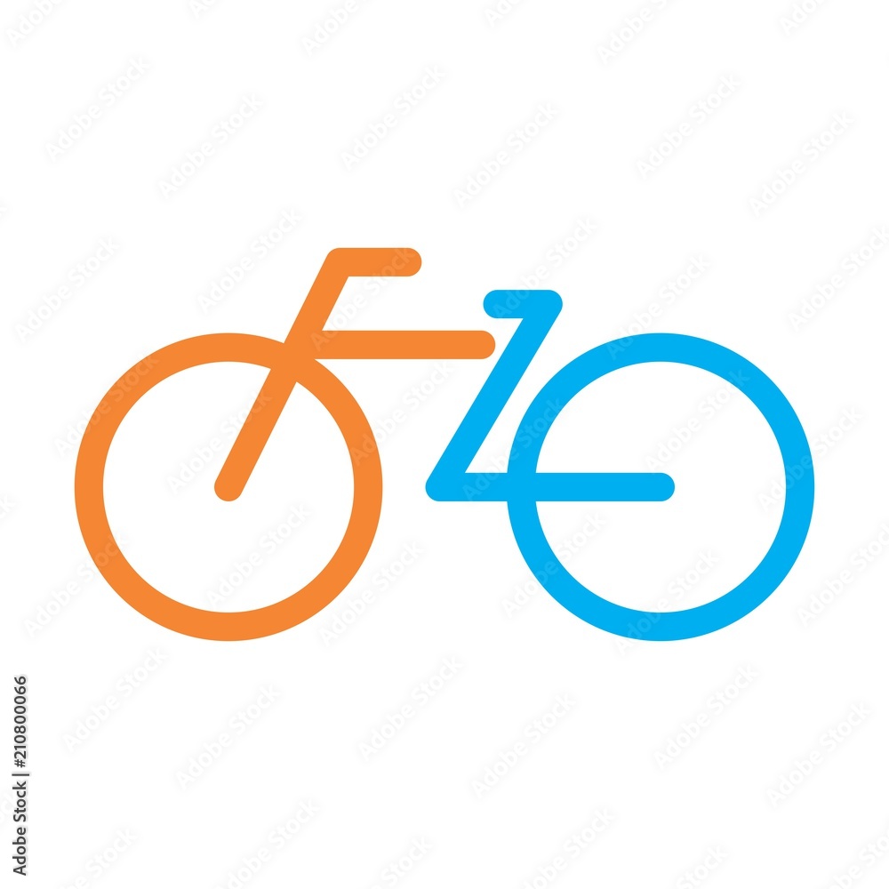 bike logo. bicycle icon. wheel symbol. vectro eps 08.