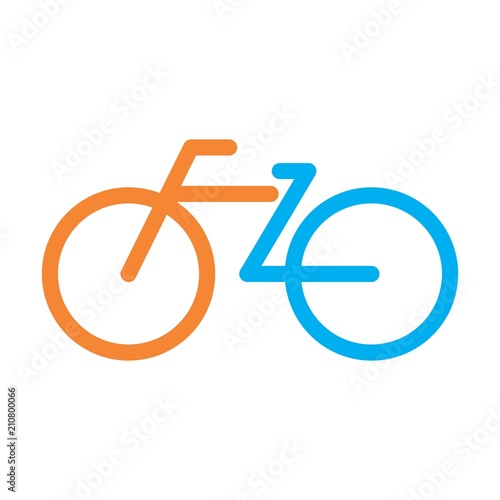 bike logo. bicycle icon. wheel symbol. vectro eps 08.