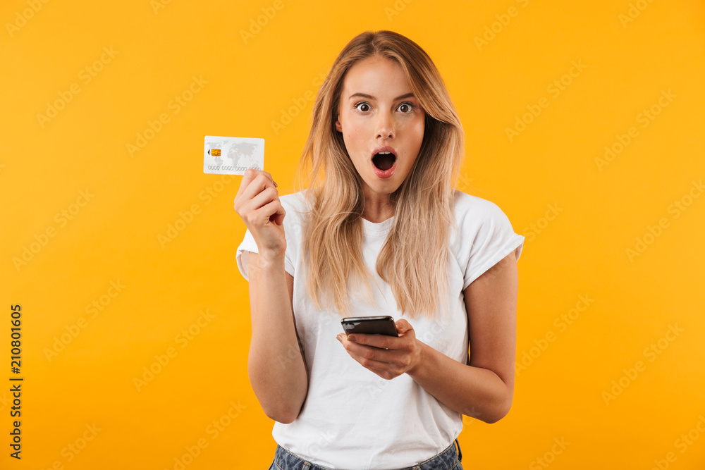 Portrait of a shocked young blonde girl Portrait of a shocked young blonde girl