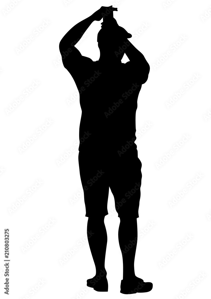 Fototapeta premium Man with a camera on white background