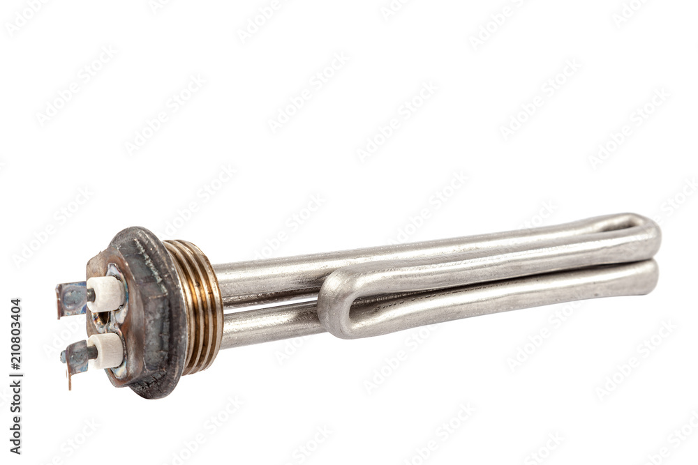 Electric heating element on a white background. Electric heating element on a white background.