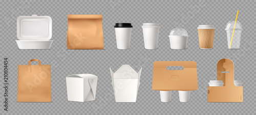 Fast Food Package Transparent Set