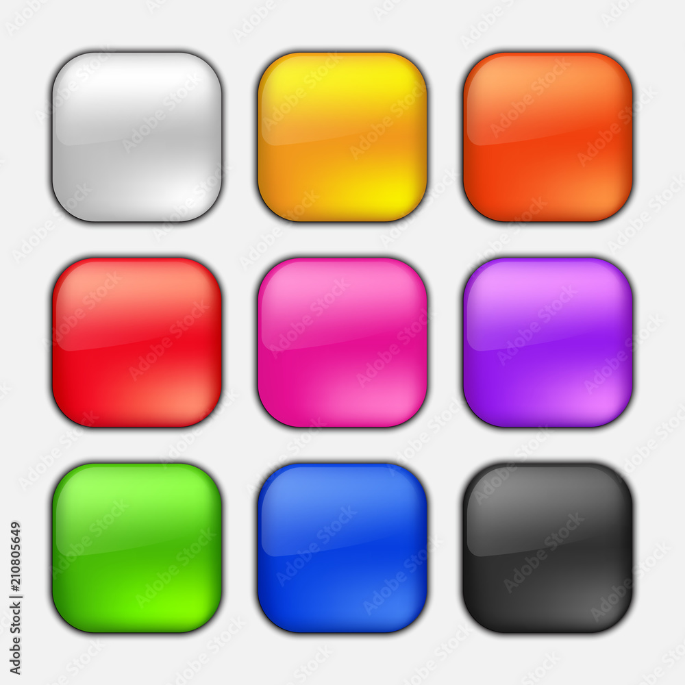 Square Button Set Square Button Set