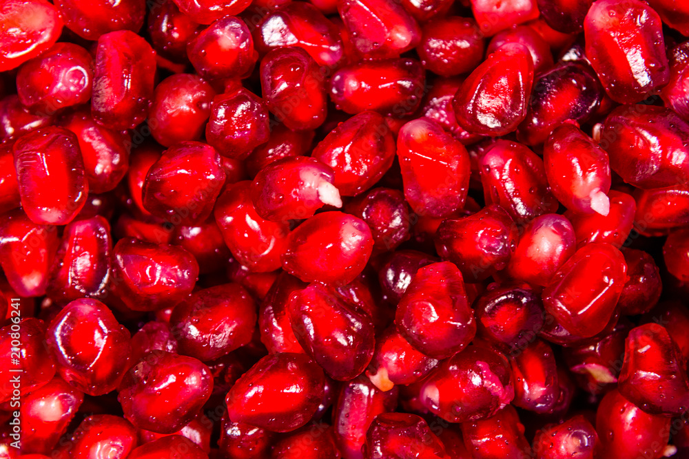 Texture of the garnet seeds for the background Texture of the garnet seeds for the background