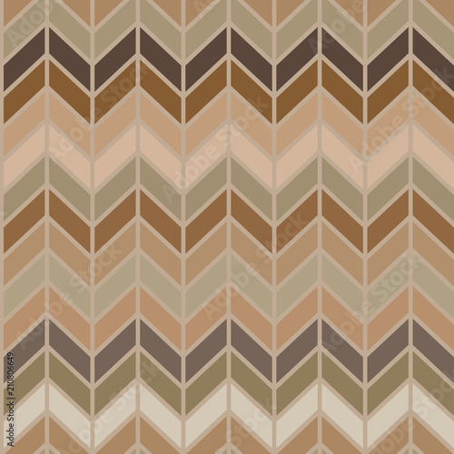 Seamless vector abstract retro 60s ribs brown pattern for fabric, craft, wrapping
