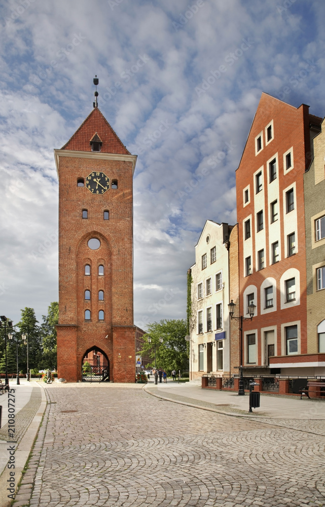 Market gate in Elblag. Warmian-Masurian voivodeship. Poland