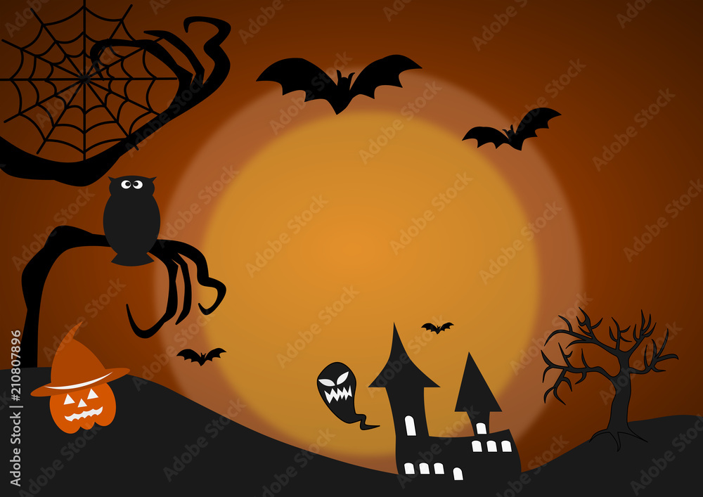 Halloween set for design.Illustration vect