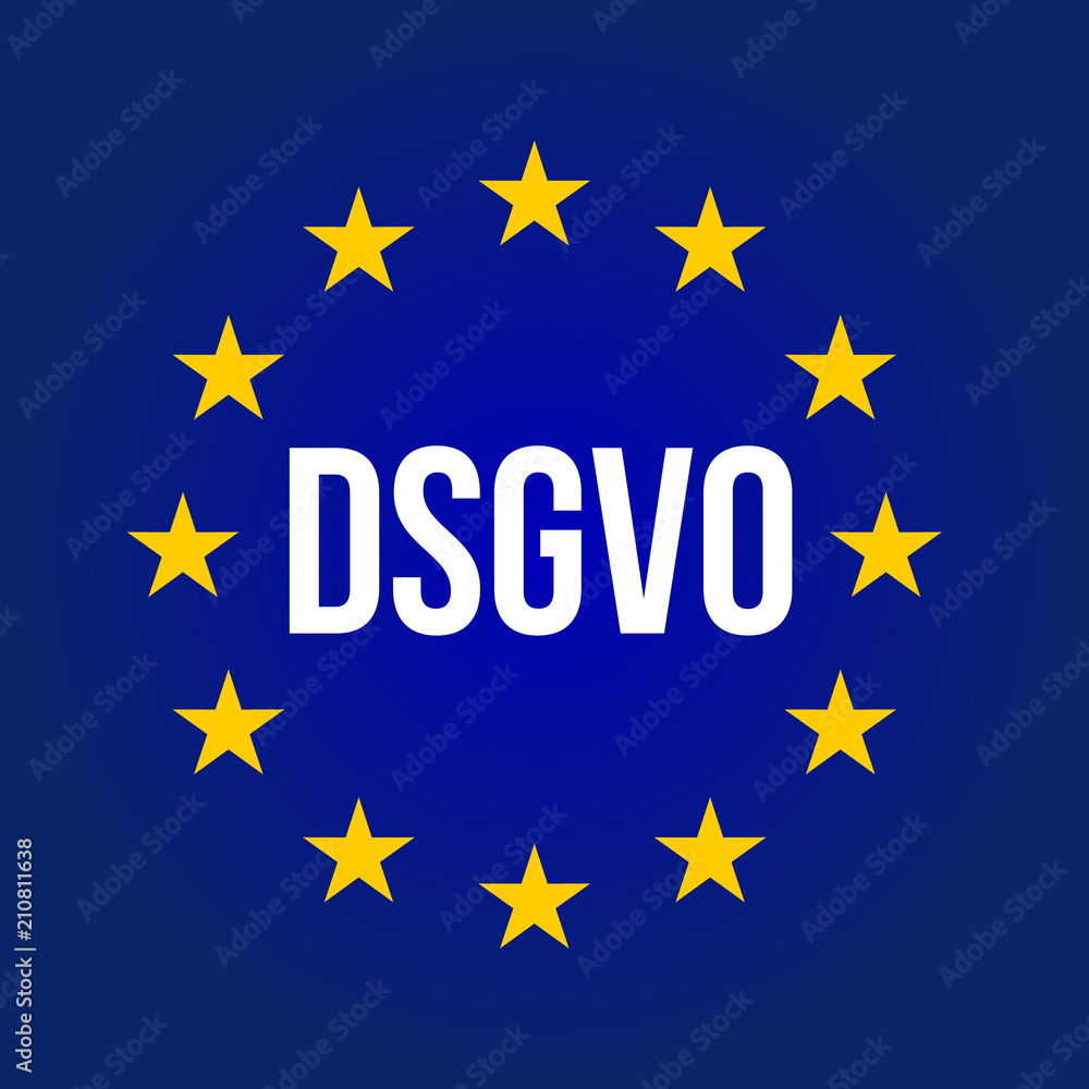DSGVO sign illustration. General Data Protection Regulation - GDPR. DSGVO sign illustration. General Data Protection Regulation - GDPR.