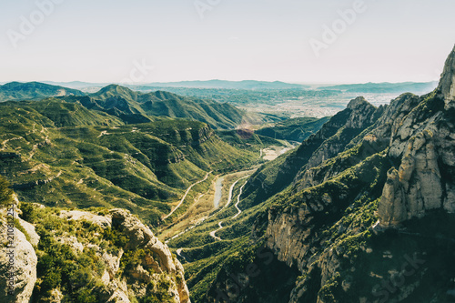 Landscape with views from the Montserrat mountain
