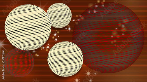 Chaotically placed circles in the space