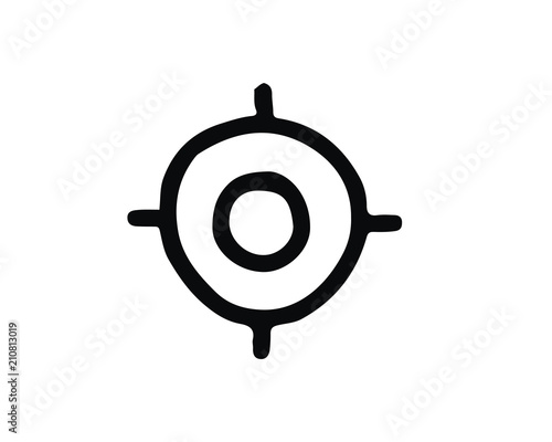 target icon design illustration,hand drawn style design, designed for web and app
