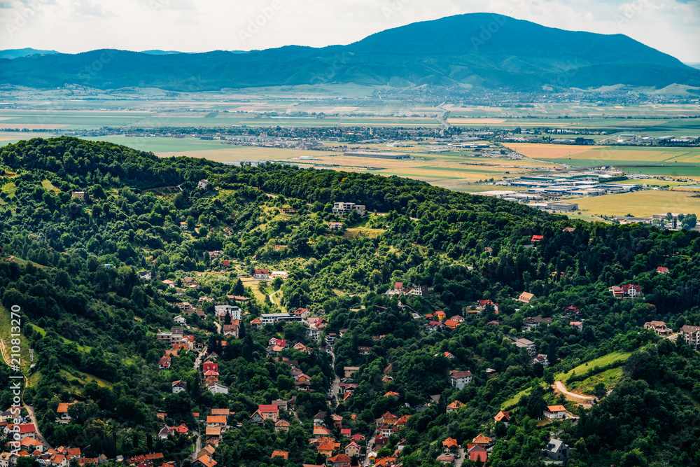 Aerial View Of Brasov City In Romania