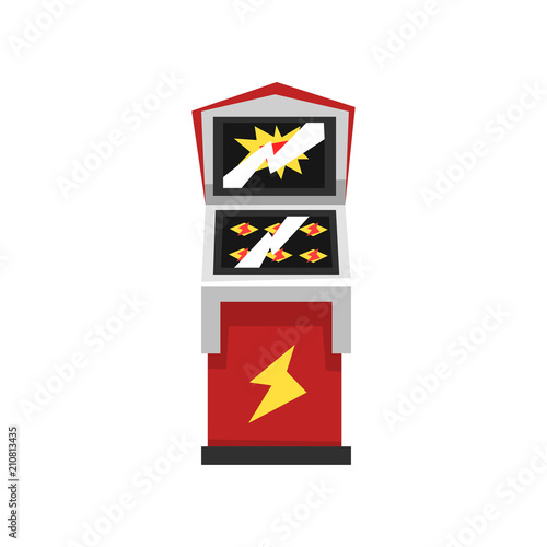 Electronic slot virtual game machine vector Illustration on a white background