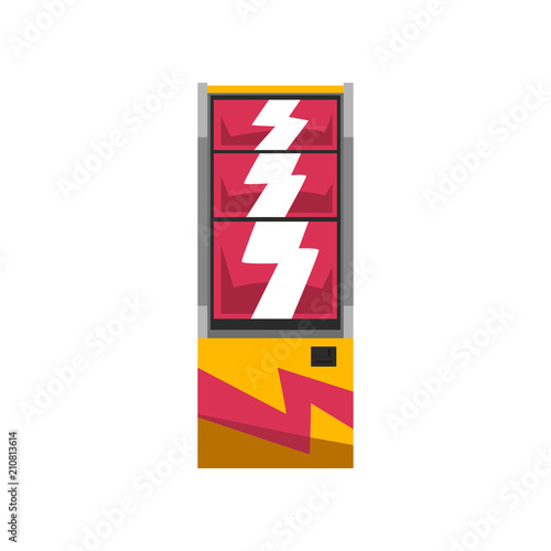 Slot machine with jackpot vector Illustration on a white background