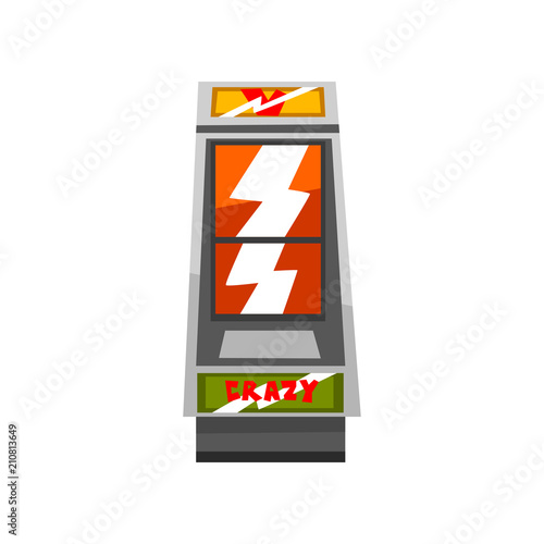 Crazy slot machine vector Illustration on a white background