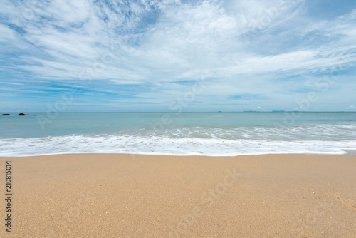 Soft waves on the sand beach