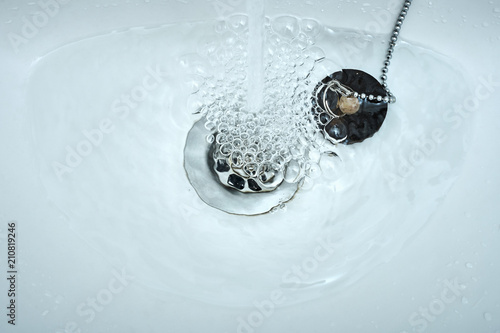 water flowing out of the sink