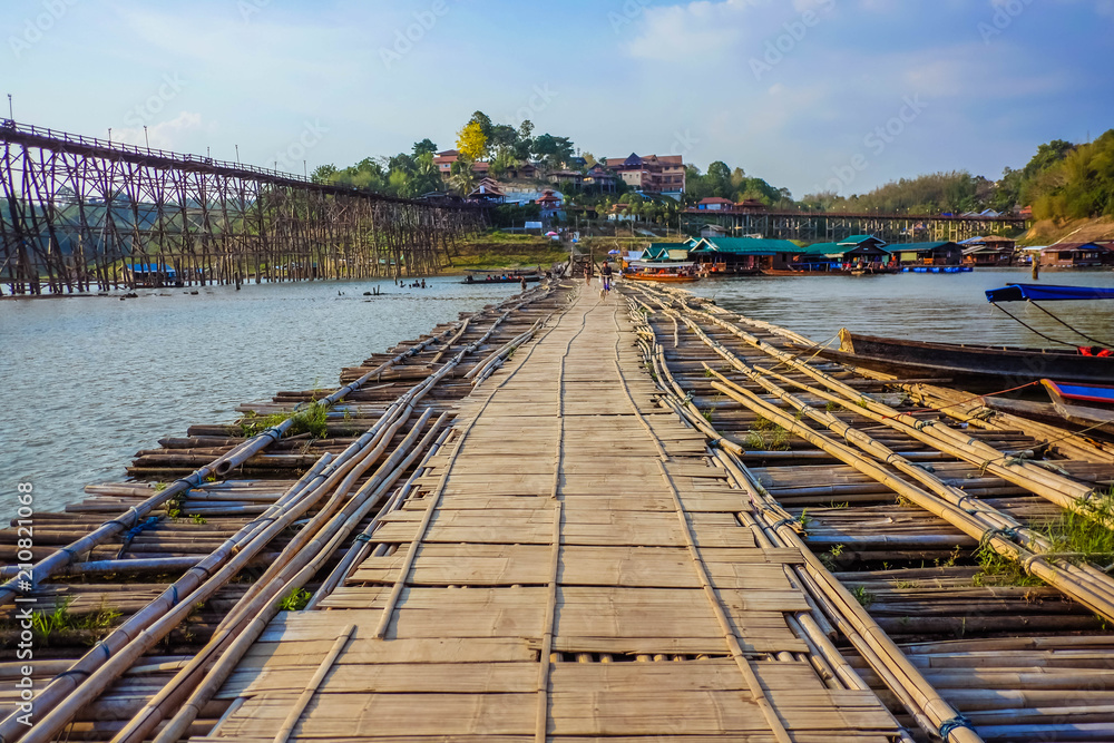 Mon bridge in Sangkhla Buri kanchanaburi thailand,Unseen thailand,Thailand destination