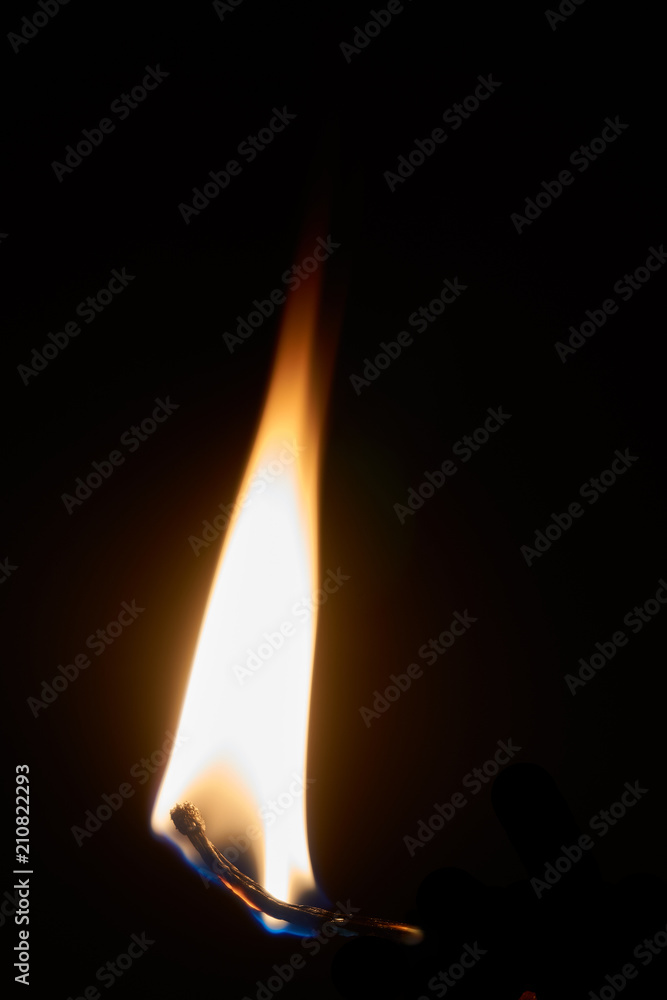 lighted match