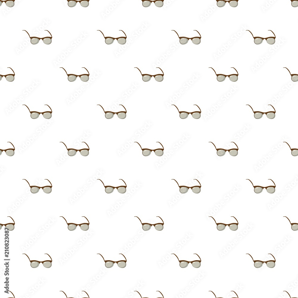 Glasses pattern seamless repeat in cartoon style vector illustration