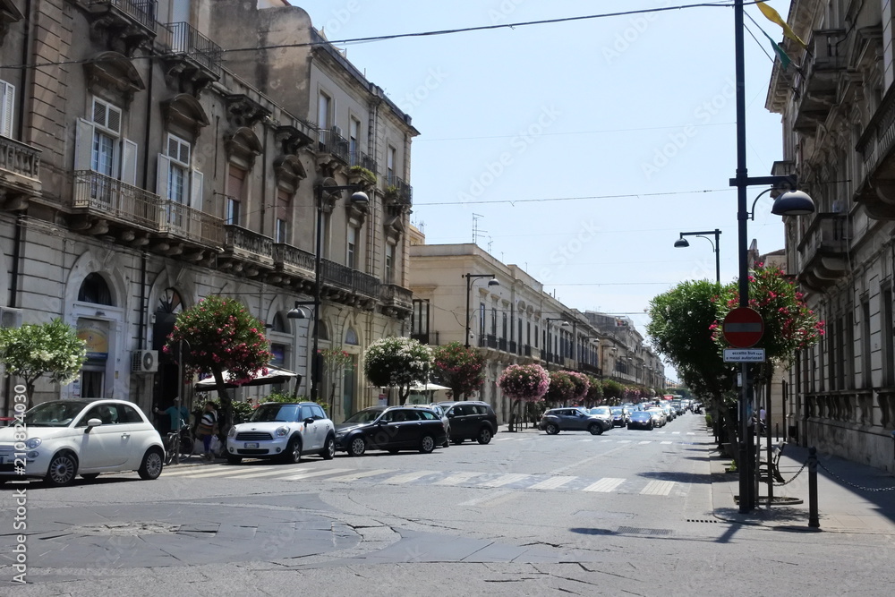 the city view in Syracuse, Sicily