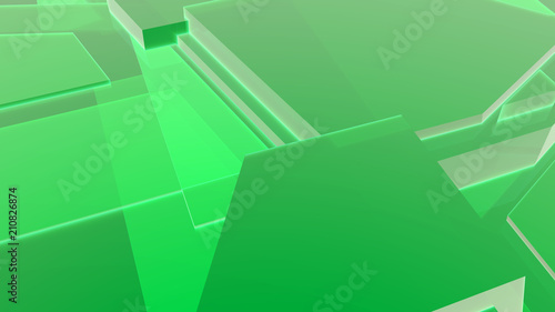 Green abstract geometric background