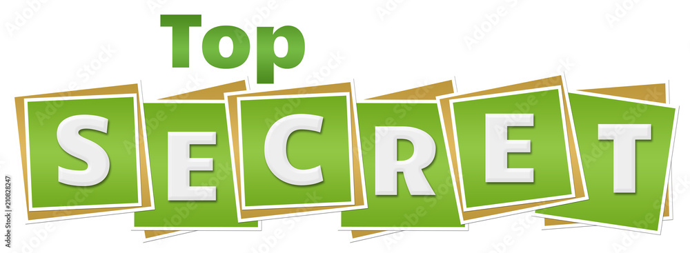 Top Secret Green Squares Text Top Secret Green Squares Text