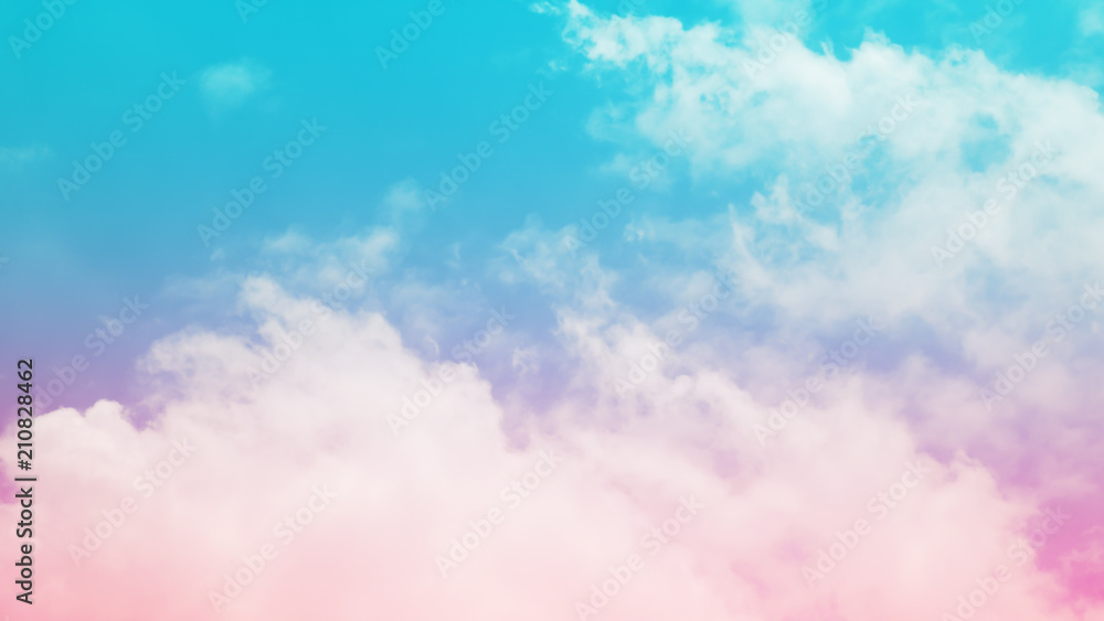 Soft cloud background with a pastel colored pink to blue gradient
