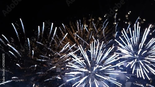 Colorful fireworks display