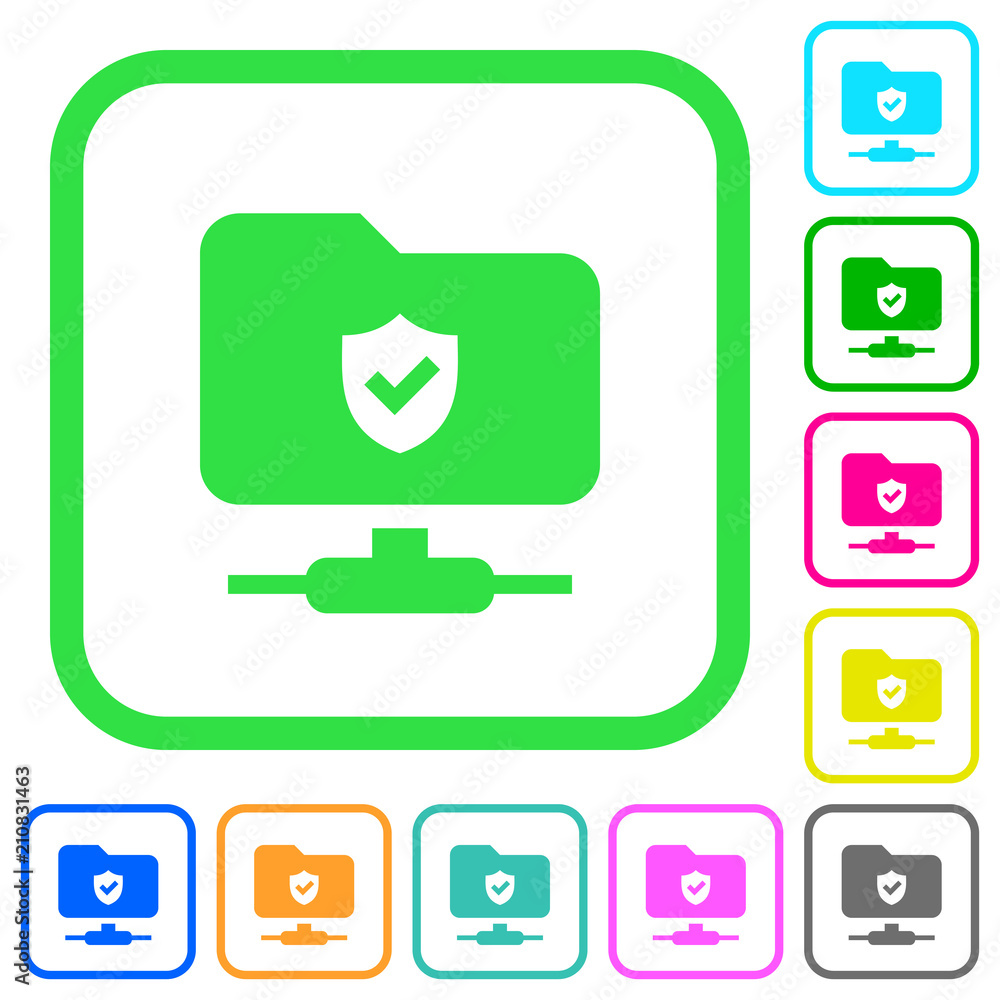 Protected FTP vivid colored flat icons Protected FTP vivid colored flat icons