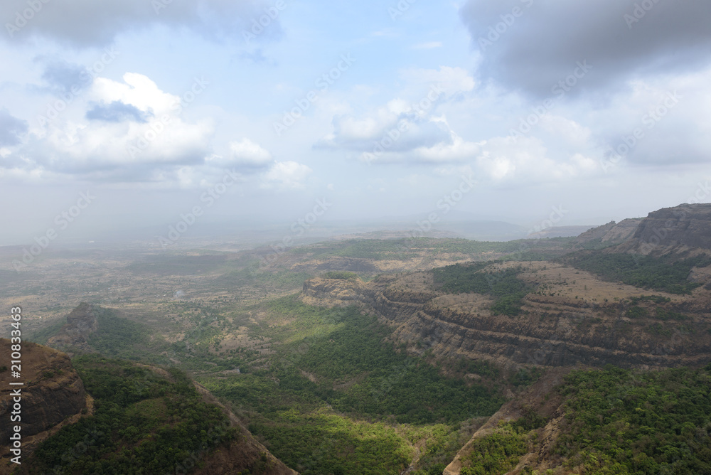 Beautiful View of Lonavala Mountain in Maharashtra India.
