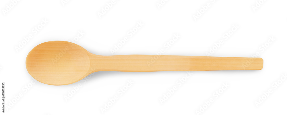 Wooden spoon isolated on white background Wooden spoon isolated on white background