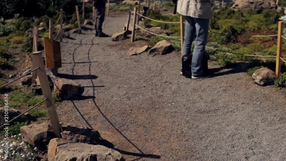 tourists on a stony path tourists on a stony path