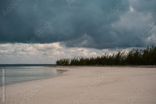 Beach on lonely island, Bahamas