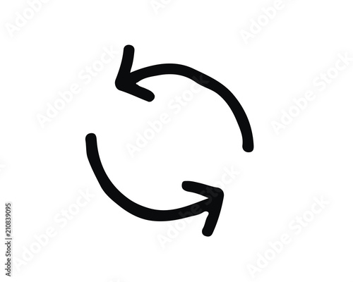 refresh icon design illustration,hand drawn style design, designed for web and app