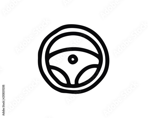steerer button icon design illustration,hand drawn style design, designed for web and app