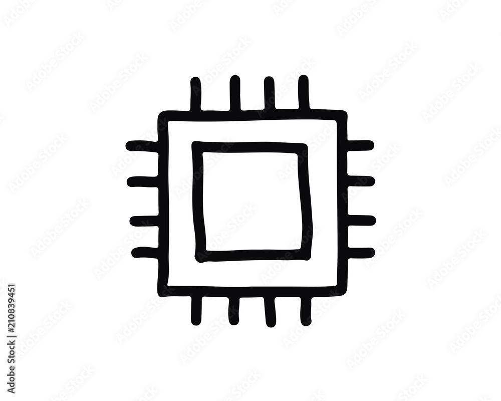 chip icon design illustration,hand drawn style design, designed for web and app chip icon design illustration,hand drawn style design, designed for web and app