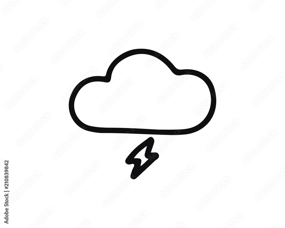 thunder cloud icon design illustration,hand drawn style design, designed for web and app thunder cloud icon design illustration,hand drawn style design, designed for web and app
