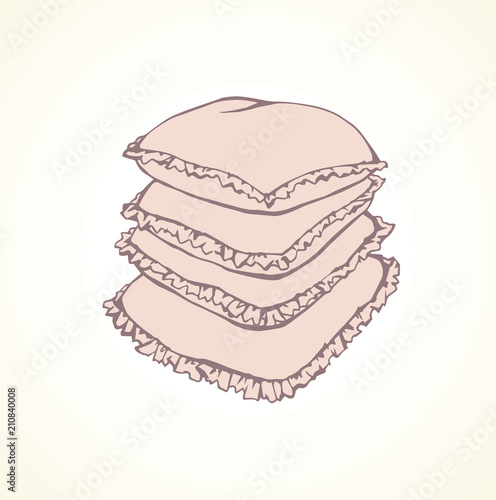 Pillow. Vector drawing