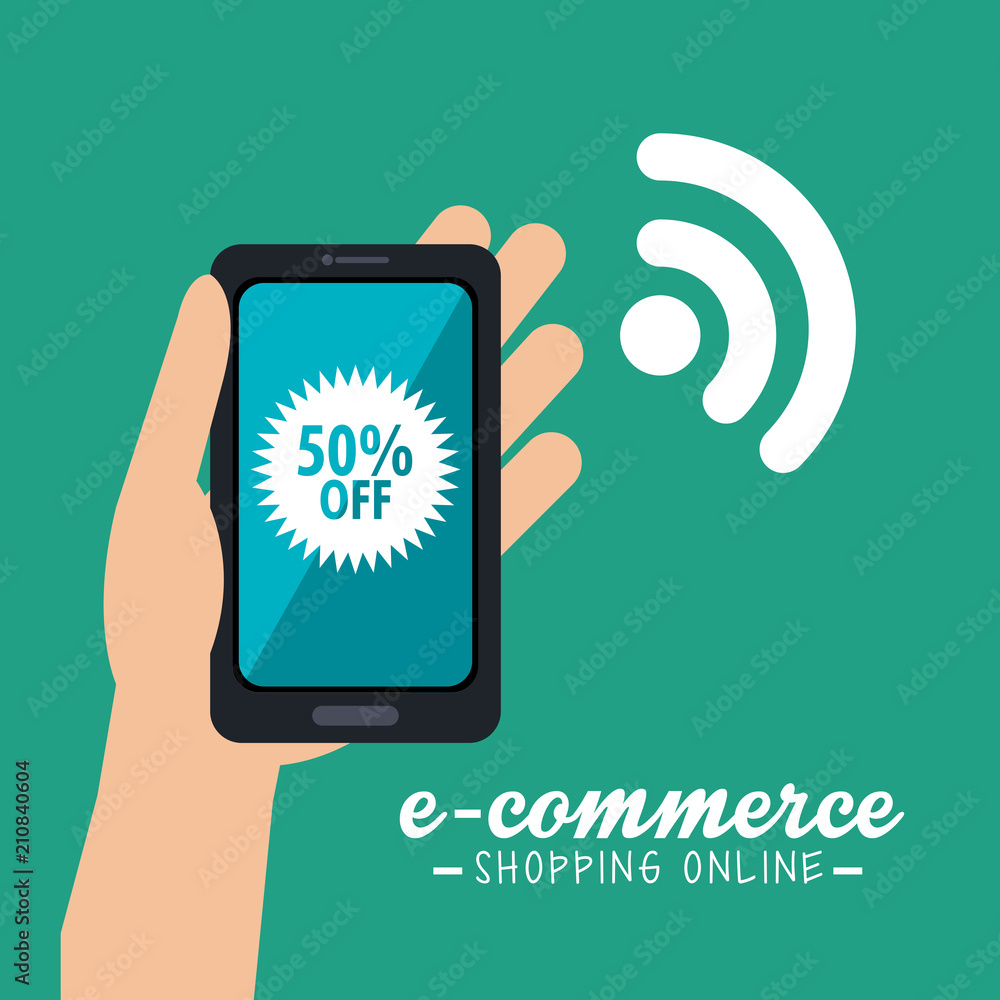 electronic commerce with smartphone vector illustration design electronic commerce with smartphone vector illustration design